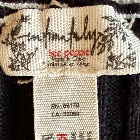 Free People Black Textured Knit Romper with White Trim - Picture 6 of 13